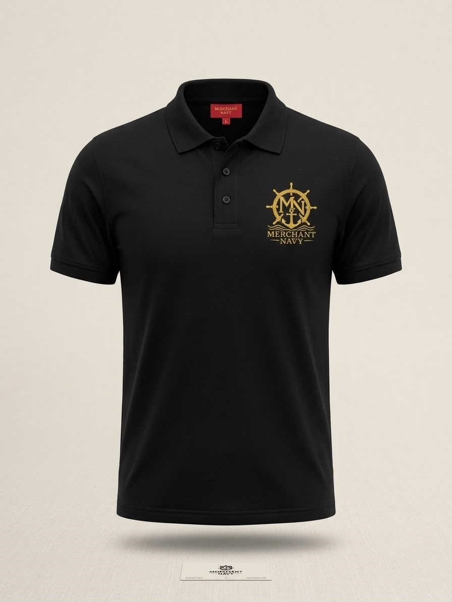 The Merchant Polo — Black